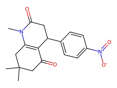 1,7,7-Trimethyl-4-(4-nitrophenyl)-3,4,6,8-tetrahydroquinoline-2,5-dione structure