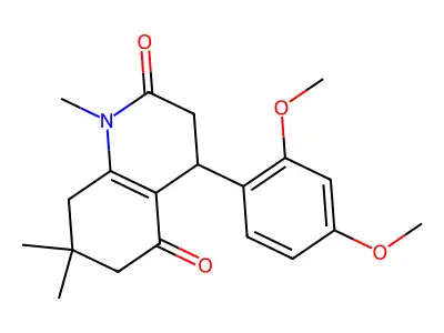 4-(2,4-Dimethoxyphenyl)-1,7,7-trimethyl-3,4,6,8-tetrahydroquinoline-2,5-dione structure