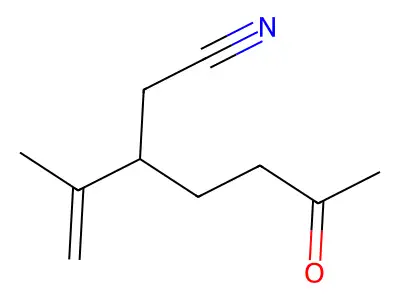 4-Methyl-3-(3-oxobutyl)pent-4-enenitrile structure