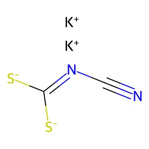 Carbamodithioic acid, N-cyano-, potassium salt (1:2) structure