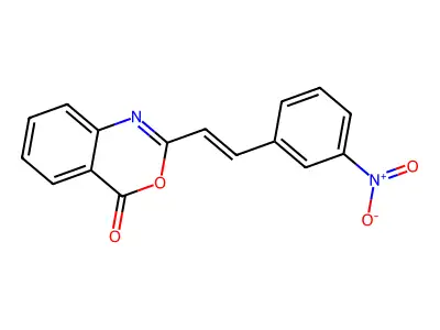 2-[2-(3-Nitrophenyl)ethenyl]-3,1-benzoxazin-4-one structure