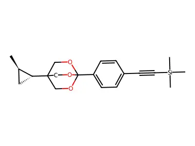 Silane, ((4-(4-(2-methylcyclopropyl)-2,6,7-trioxabicyclo(2.2.2)oct-1-yl)phenyl)ethynyl)trimethyl-, trans- structure