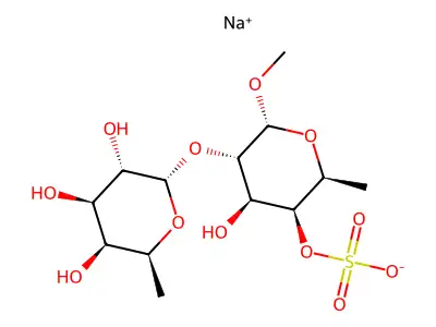 methyl-2-O-fucopyranosylfucopyranoside4-sulfate structure