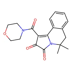 5,5-dimethyl-1-(morpholine-4-carbonyl)-6H-pyrrolo[2,1-a]isoquinoline-2,3-dione structure