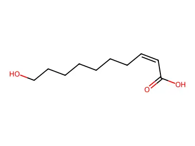 10-hydroxy-2Z-decenoic acid structure