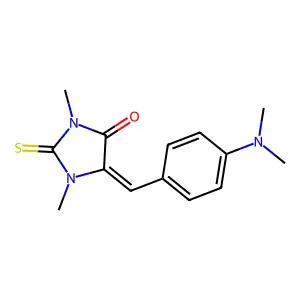 5-[4-(Dimethylamino)benzylidene]-1,3-dimethyl-2-thioxo-4-imidazolidinone structure