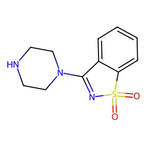 3-(Piperazin-1-yl)-1,2-benzothiazole-1,1-dione structure