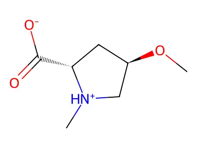 (2R,4S)-4-methoxy-1-methylpyrrolidine-2-carboxylic acid structure