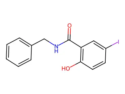 N-benzyl-2-hydroxy-5-iodobenzamide structure
