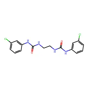 1,2-Bis(3-chlorophenylureido)ethane structure