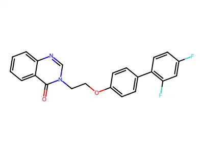 4(3H)-Quinazolinone, 3-(2-(2',4'-difluoro(1,1'-biphenyl)-4-yloxy)ethyl)- structure