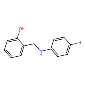 Alpha-(4-iodoanilino)-ortho-cresol structure