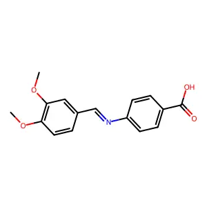 4-(Veratrylideneamino)benzoic acid structure