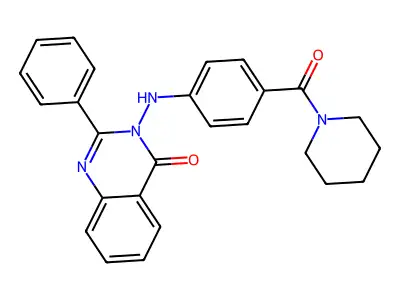 Piperidine, 1-(4-((4-oxo-2-phenyl-3(4H)-quinazolinyl)amino)benzoyl)- structure