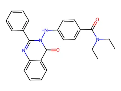 Benzamide, N,N-diethyl-4-((4-oxo-2-phenyl-3(4H)-quinazolinyl)amino)- structure