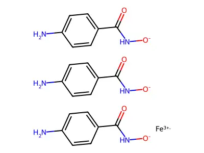 Iron(3+)-4-aminobenzohydroxamic acid complex structure