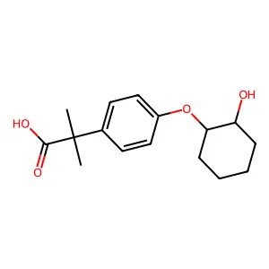 2-(4-(2-Hydroxycyclohexyl)oxyphenyl)-2-methylpropanoic acid structure