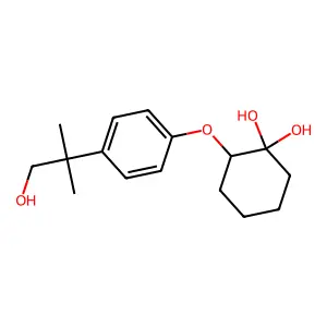 2-(4-(1-Hydroxy-2-methylpropan-2-yl)phenoxy)cyclohexane-1,1-diol structure