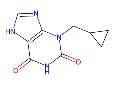 3-(Cyclopropylmethyl)-6-hydroxy-3,9-dihydro-2H-purin-2-one structure