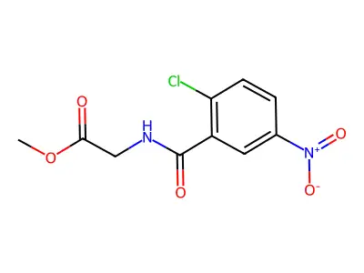 N-(2-Chloro-5-nitrobenzoyl)glycine methyl ester structure