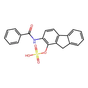 N-1-sulfooxy-2-benzoylaminofluorene structure