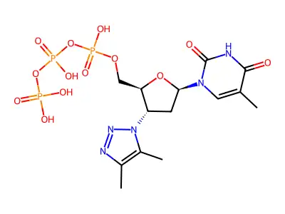 3'-DiMeTriazol-dTTP structure