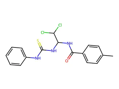 N-(1-((Anilinocarbothioyl)amino)-2,2-dichloroethyl)-4-methylbenzamide structure