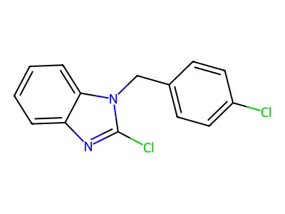 1H-Benzimidazole, 2-chloro-1-[(4-chlorophenyl)methyl]- structure