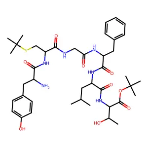 Tyrosyl-cysteinyl(stbu)-glycyl-phenylalanyl-leucyl-threonyl(O-t-butyl) structure