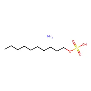 Sulfuric acid, monodecyl ester, ammonium salt (1:1) structure