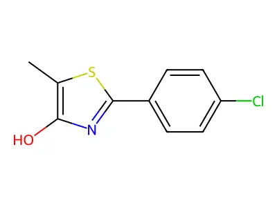 2-(4-Chlorophenyl)-5-methyl-1,3-thiazol-4-ol structure