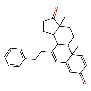 7-Phenethyl-1,4,6-androstatriene-3,17-dione structure