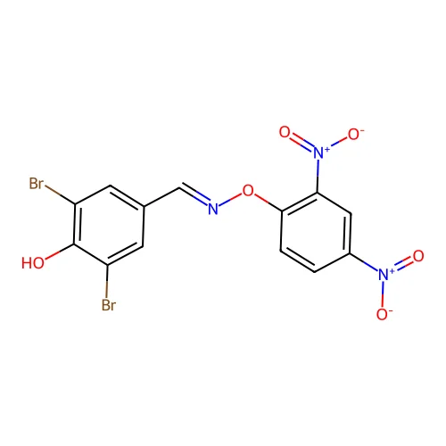 2,6-Dibromo-4-[(2,4-dinitrophenoxy)iminomethyl]phenol structure