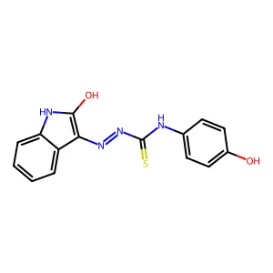 1-(4-Hydroxyphenyl)-3-[(2-oxoindol-3-yl)amino]thiourea structure