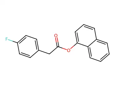 Naphthalen-1-yl 2-(4-fluorophenyl)acetate structure