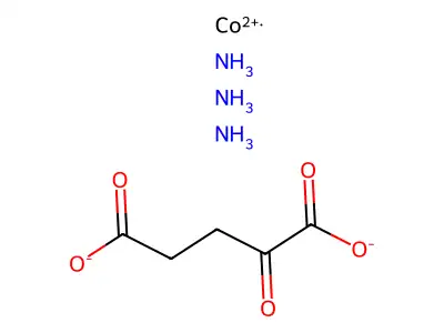 Cobalt(2+) 2-oxopentanedioate--2-oxopentanedioic acid--water (1/1/1/2) structure