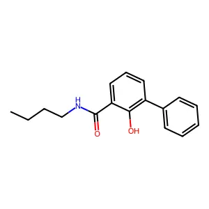 N-Butyl-2-hydroxy(1,1'-biphenyl)-3-carboxamide structure