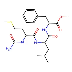 N(alpha)-carbamoylmethionyl-leucyl-phenylalanine methyl ester structure