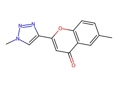 4H-1-Benzopyran-4-one, 6-methyl-2-(1-methyl-1H-1,2,3-triazol-4-yl)- structure