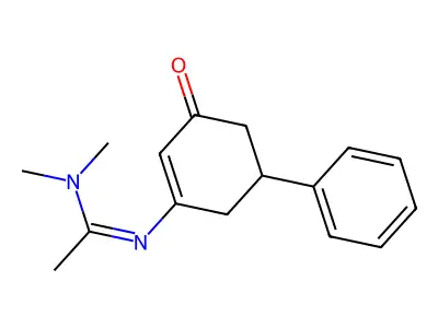 N,N-Dimethyl-N'-(3-oxo-5-phenyl-1-cyclohexen-1-yl)ethanimidamide structure