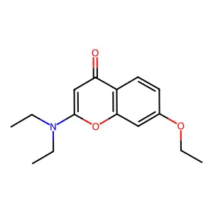 2-(Diethylamino)-7-ethoxychromone structure