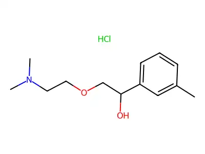 alpha-((2-(Dimethylamino)ethoxy)methyl)-3-methylbenzenemethanol hydrochloride structure