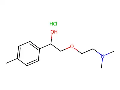 alpha-((2-(Dimethylamino)ethoxy)methyl)-4-methylbenzenemethanol hydrochloride structure