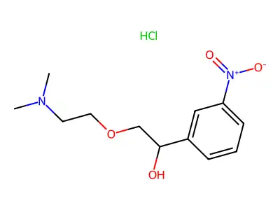 alpha-((2-(Dimethylamino)ethoxy)methyl)-3-nitrobenzenemethanol monohydrochloride structure