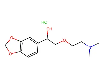 1,3-Benzodioxole-5-methanol, alpha-((2-(dimethylamino)ethoxy)methyl)-, hydrochloride structure