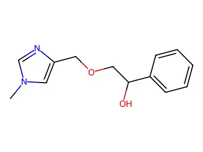 Benzenemethanol, alpha-(((1-methyl-1H-imidazol-4-yl)methoxy)methyl)- structure