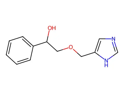 Benzenemethanol, alpha-((1H-imidazol-4-ylmethoxy)methyl)- structure