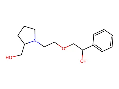 2-Pyrrolidinemethanol, 1-(2-(2-hydroxy-2-phenylethoxy)ethyl)- structure