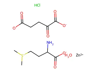 Zinc 2-oxopentanedioate hydrochloride structure