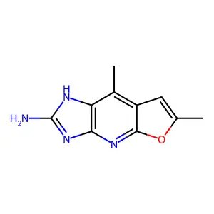 6,8-Dimethyl-1H-furo(2,3-b)midazo(4,5-e)pyridin-2-amine structure